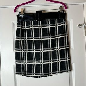Vintage 2003 NWT Ann Taylor Plaid Check Skirt with Belt Sz 4P